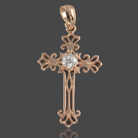 Позолоченный крестик Fallon 86201122 фото | Brulik