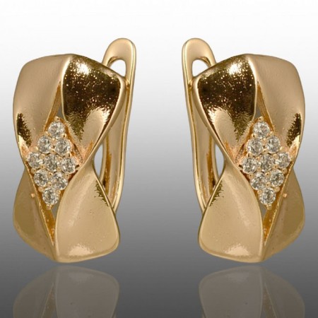 Позолочені сережки  Xuping 24758 фото | Brulik