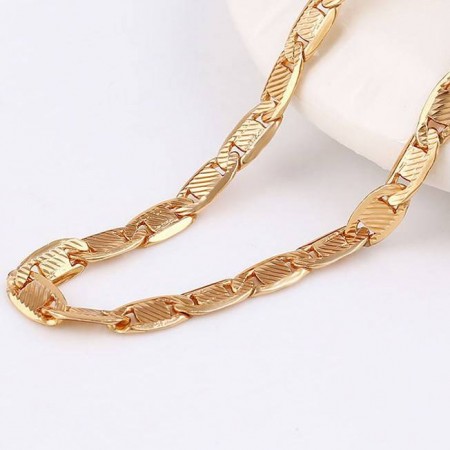 Шикарная позолоченная цепочка 42942 фото | Brulik