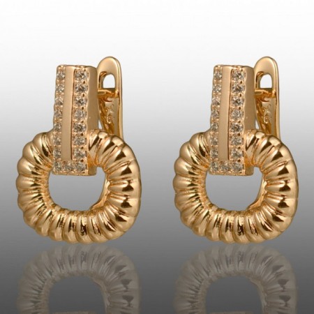 Позолочені сережки  Xuping 24739 фото | Brulik