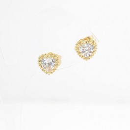 Позолоченные серьги -гвоздики с фианитами Xuping  10-2144