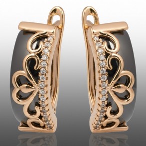 Позолочені сережки Xuping 24363 фото | Brulik