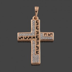 Позолоченный кулон-крест  XP 3883 фото | Brulik