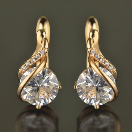 Позолоченые серьги  XP 9054 фото | Brulik