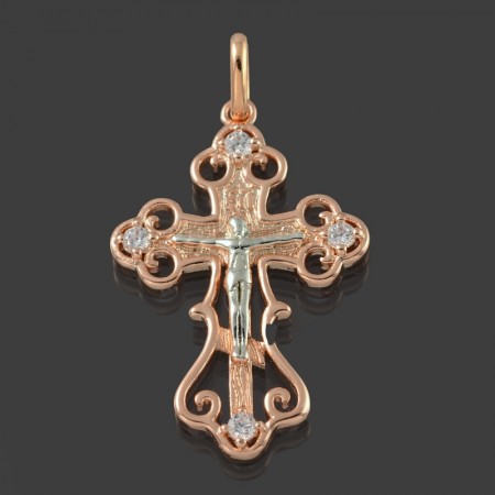 Позолоченный крест Fallon 96201091 фото | Brulik