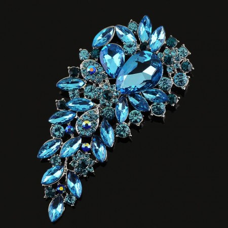 Потрясающая брошь 5741 - голубой фото | Brulik