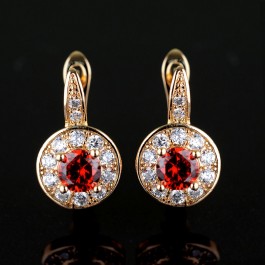 Позолоченные серьги Xuping 9135 - красный