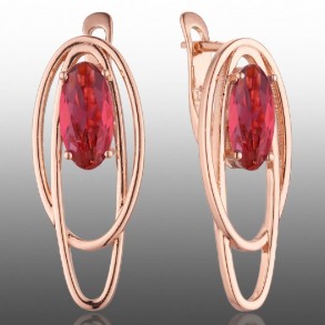 Позолочені сережки Fallon 82202623 фото | Brulik