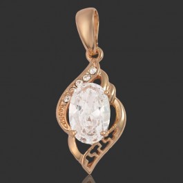 Позолоченный кулон Fallon 8623651-белые фианиты