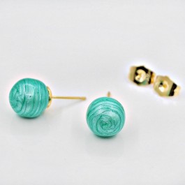 Изысканные серьги-гвоздики оптом 90567 S - бирюзовый