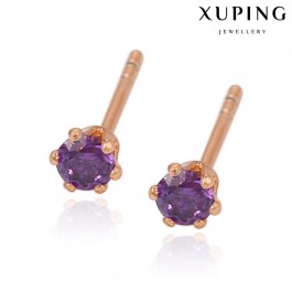 Позолоченные серьги-гвоздики Xuping 92396-фиолетовый