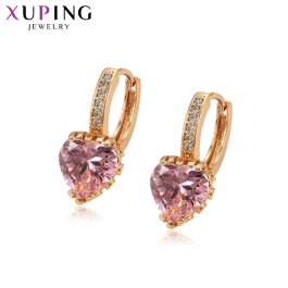 Позолоченные серьги Xuping  93825-розовый фианит