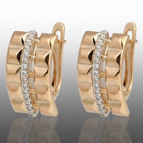 Позолочені сережки  Xuping 24750 фото | Brulik