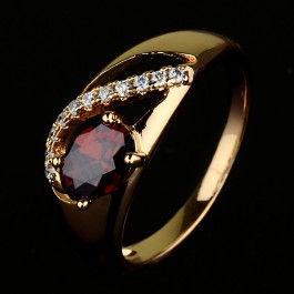 Позолоченное кольцо XP 1846-красный