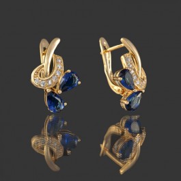 Позолоченные серьги XP 2487-синий
