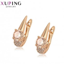 Позолоченные серьги Xuping 97454-фианиты шампань