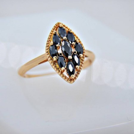 Ослепительное кольцо  11796 - черный фото | Brulik