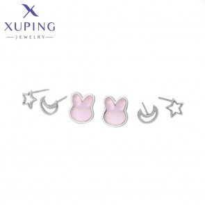 Сережки-гвоздики набір Xuping T001093057 фото | Brulik