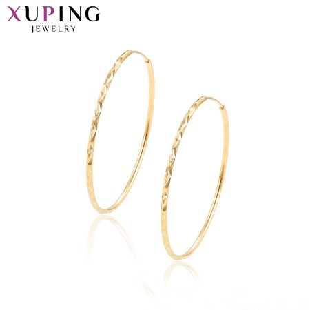 Позолоченные серьги кольца Xuping 97140 фото | Brulik