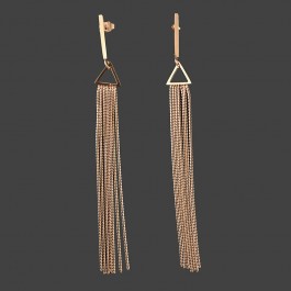 Позолоченные стальные серьги  XP 20321