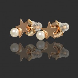 Позолоченные серьги-гвоздики 