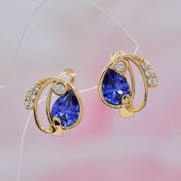 Изящные серьги оптом ХР 10-2120-синий