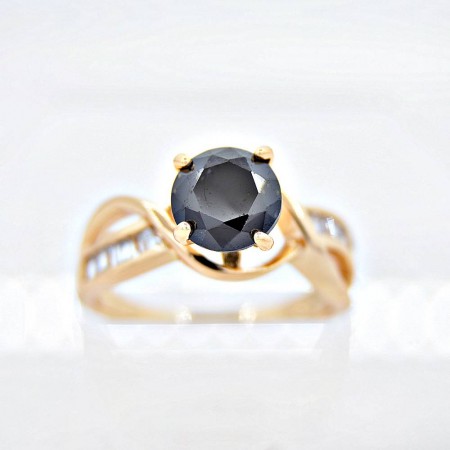 Кольцо "Beauty" 13201 - черный фото | Brulik