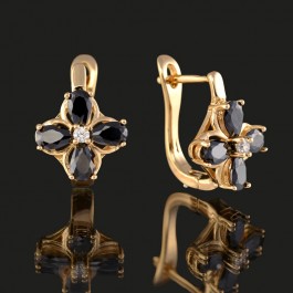 Позолоченные серьги XP 2304-черный