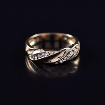 Позолоченное кольцо с фианитами Fallon 8320763 фото | Brulik