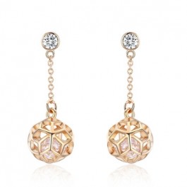 Позолоченные серьги Italina 13488-белый