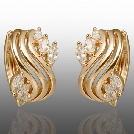 Позолочені сережки  Xuping 24744 фото | Brulik