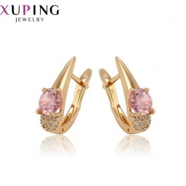 Позолоченные серьги Xuping 97454-розовый фианит