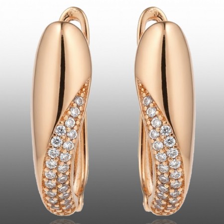 Позолочені сережки Xuping 24650 фото | Brulik