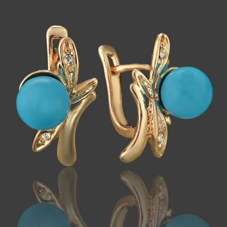 Позолоченные серьги Fallon 8225102 фото | Brulik