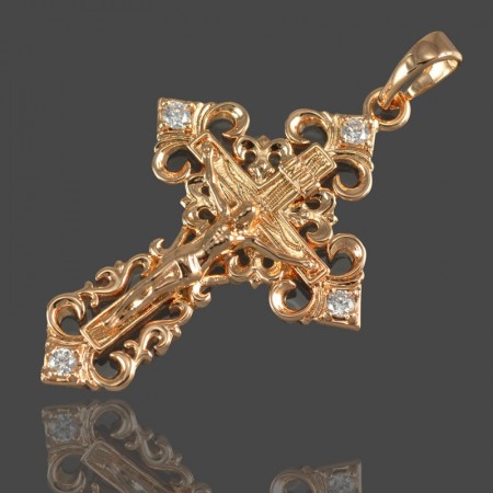 Позолоченный крестик Xuping 3708 фото | Brulik