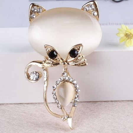 Изумительная брошь "Кошачий глаз" 6382 фото | Brulik