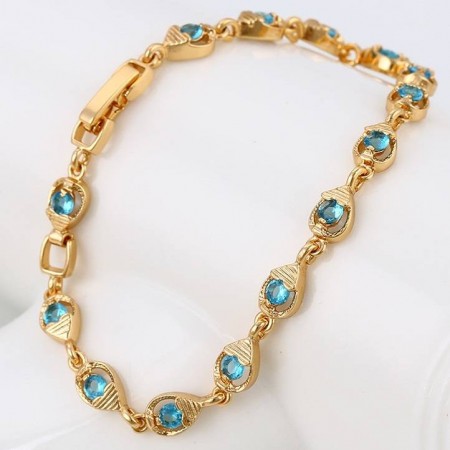 Прелестный браслет оптом 74268-голубой фото | Brulik